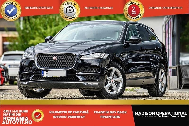 Negru Utilizat 2018 Jaguar F-Pace Prestige SUV | 24.500 EUR (Scump) - Imagine 1/4