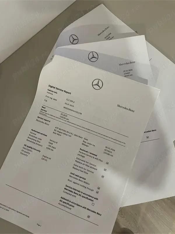 Second-hand Mercedes CLS250 204 CP (150 kW) 2015 Negru Coupe