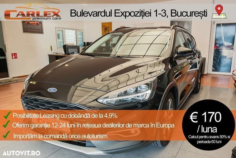Negru Utilizat 2022 Ford Focus Active Break | 16.676 EUR (Scump) - Imagine 1/4