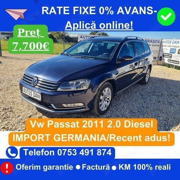 Albastru Utilizat 2011 VW Passat Break | 7.699 EUR (Scump) - Imagine 1/4