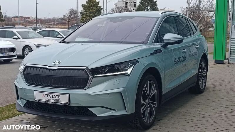 Gri Utilizat 2024 Skoda Enyaq iV SUV | 35.500 EUR - Imagine 1/4