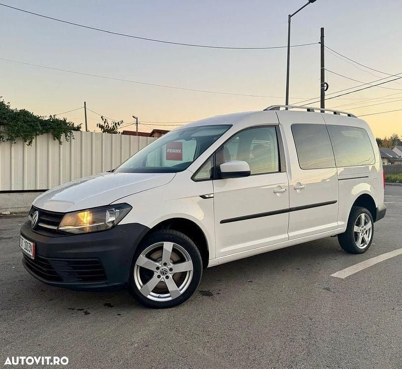 Alb Utilizat 2017 VW Caddy Maxi Comfortline Monovolum | 13.490 EUR (Super Preț) - Imagine 1/4