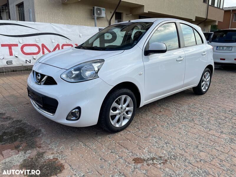 Alb Utilizat 2015 Nissan Micra Acenta Hatchback | 3.990 EUR (Scump) - Imagine 1/4