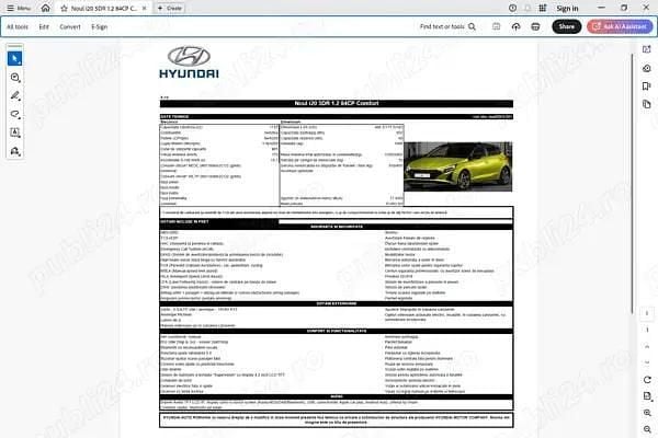 Utilizat 2024 Hyundai i20 Hatchback | 12.300 EUR (Preț bun) - Imagine 1/4