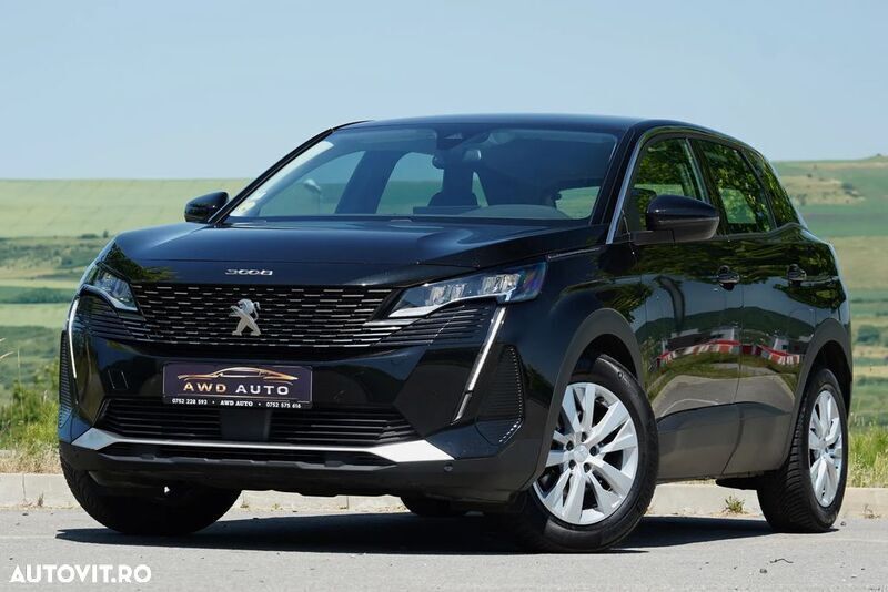 Negru Utilizat 2021 Peugeot 3008 Active SUV | 16.499 EUR (Preț bun) - Imagine 1/4