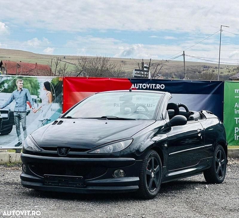 Negru Utilizat 2006 Peugeot 206 CC Cabrio | 2.490 EUR - Imagine 1/4
