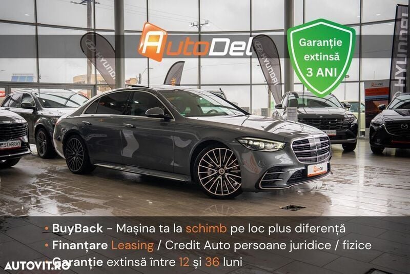 Gri Utilizat 2020 Mercedes S400 Berlinǎ | 79.998 EUR (Preț bun) - Imagine 1/4