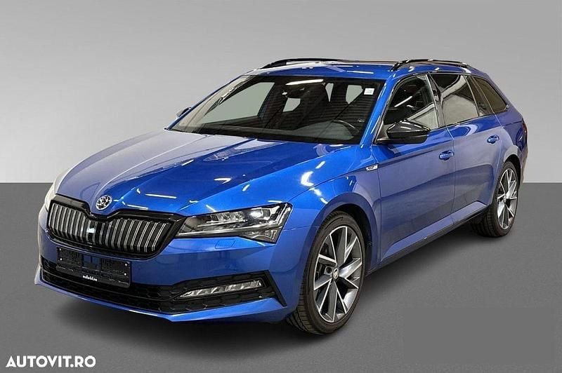 Culoarealbastru Utilizat 2020 Skoda Superb SportLine Break | 18.800 EUR (Preț bun) - Imagine 1/4
