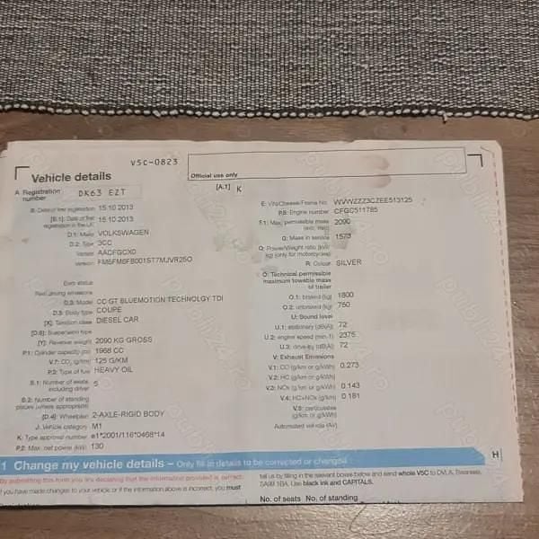 Second-hand VW CC 177 CP (130 kW) 2013 Berlinǎ