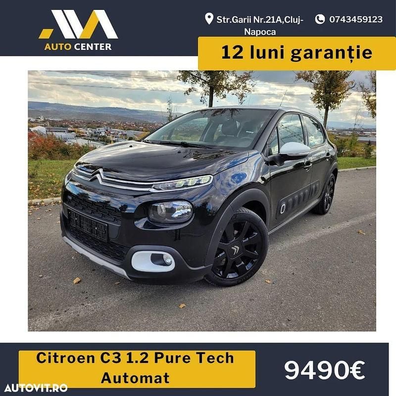 Culoarenegru Utilizat 2017 Citroën C3 PureTech Hatchback | 9.490 EUR (Puțin scump) - Imagine 1/4