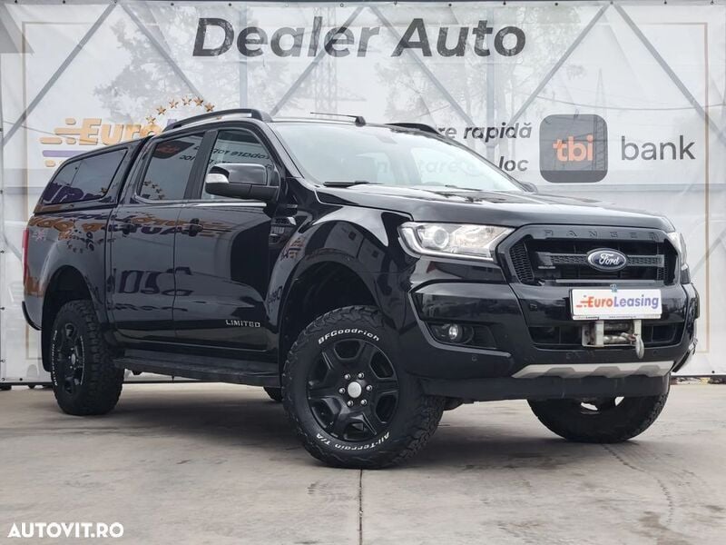 Negru Utilizat 2019 Ford Ranger Limited Pickup | 28.990 EUR (Puțin scump) - Imagine 1/4