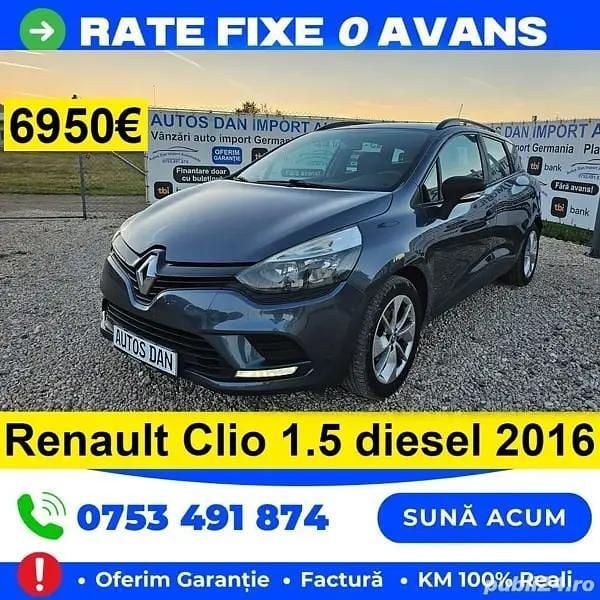 Gri Utilizat 2016 Renault Clio GrandTour Break | 6.950 EUR (Puțin scump) - Imagine 1/4