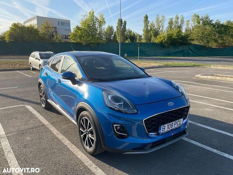 Culoarealbastru Utilizat 2020 Ford Puma Gen-E Titanium SUV | 15.000 EUR - Imagine 1/4