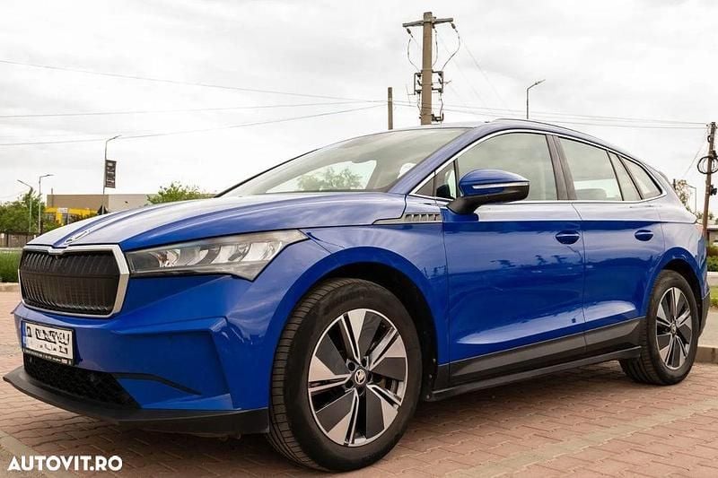Culoarealbastru Utilizat 2022 Skoda Enyaq iV SUV | 28.450 EUR (Super Preț) - Imagine 1/4