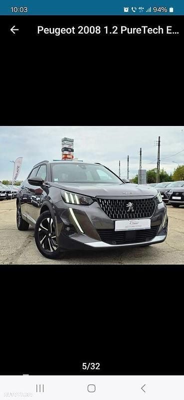 Gri Utilizat 2021 Peugeot 2008 GT-line SUV | 17.000 EUR (Preț OK) - Imagine 1/4