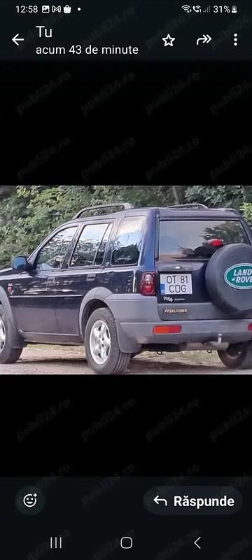 Albastru Utilizat 2001 Land Rover Freelander SUV | 3.800 EUR (Scump) - Imagine 1/4