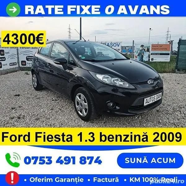 Negru Utilizat 2009 Ford Fiesta Hatchback | 4.300 EUR (Preț OK) - Imagine 1/4