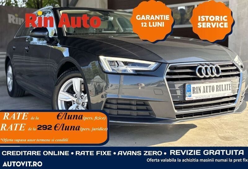 Negru Utilizat 2019 Audi A4 Break | 16.490 EUR (Preț bun) - Imagine 1/4