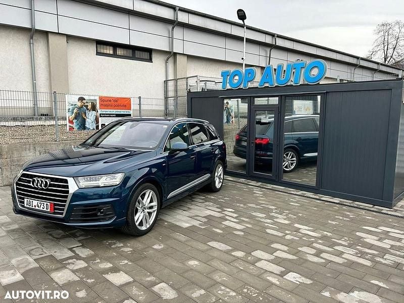 Culoarealbastru Utilizat 2019 Audi Q7 S-Line SUV | 34.999 EUR (Super Preț) - Imagine 1/4