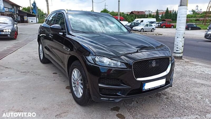 Negru Utilizat 2018 Jaguar F-Pace Pure SUV | 15.800 EUR (Super Preț) - Imagine 1/4