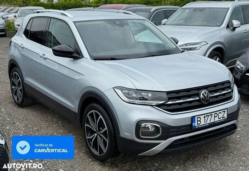 Gri Utilizat 2022 VW T-Cross Style SUV | 16.660 EUR (Preț bun) - Imagine 1/4