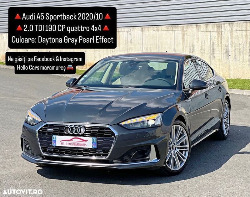 Gri Utilizat 2020 Audi A5 Sportback S-Line Berlinǎ | 25.990 EUR (Preț OK) - Imagine 1/4