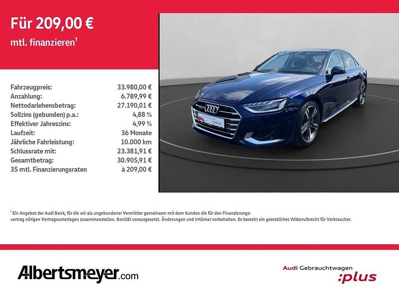 Utilizat 2022 Audi A4 Advanced | 36.693 EUR (Puțin scump) - Imagine 1/1