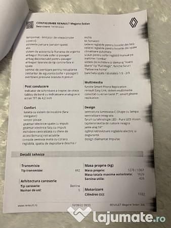 Second-hand Renault Mégane IV 140 CP (102 kW) 2023 Gri Berlinǎ