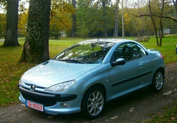 Second-hand Peugeot 206 CC 116 CP (85 kW) 2001 Albastru Cabrio