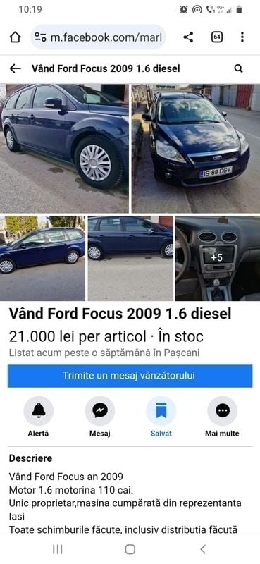 Utilizat 2009 Ford Focus Hatchback | 1.500 EUR (Preț bun) - Imagine 1/4