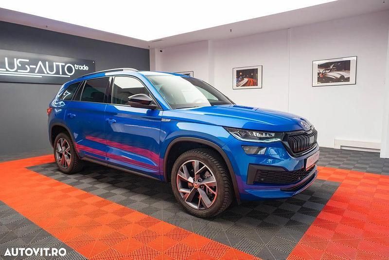 Albastru Utilizat 2022 Skoda Kodiaq SportLine SUV | 31.420 EUR (Preț OK) - Imagine 1/4