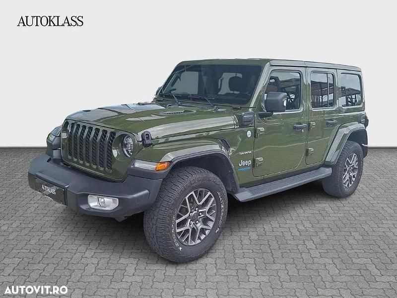 Culoareverde Utilizat 2021 Jeep Wrangler Unlimited Sahara SUV | 52.999 EUR - Imagine 1/4