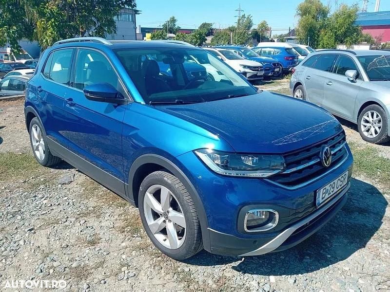 Culoarealbastru Utilizat 2022 VW T-Cross Style SUV | 18.392 EUR (Preț OK) - Imagine 1/4