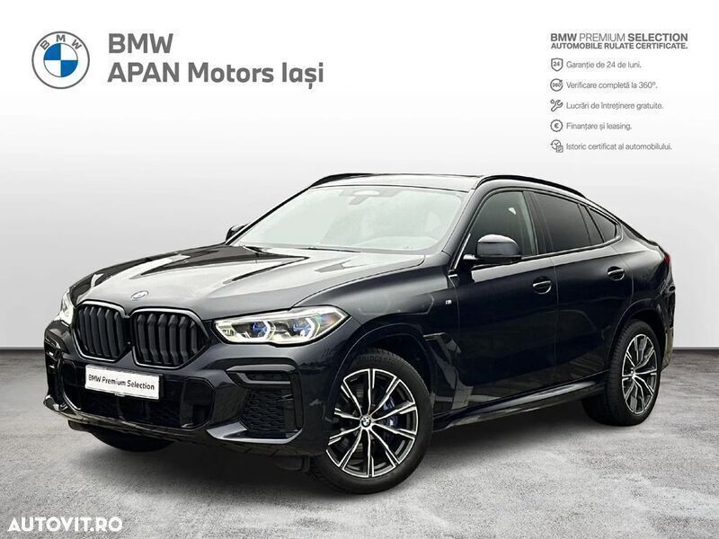 Negru Utilizat 2022 BMW X6 SUV | 75.900 EUR (Super Preț) - Imagine 1/4