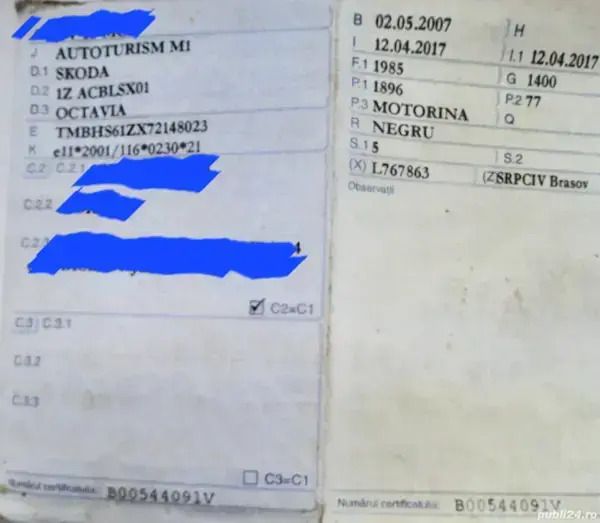 Negru Utilizat 2007 Skoda Octavia Break | 2.200 EUR (Preț OK) - Imagine 1/4