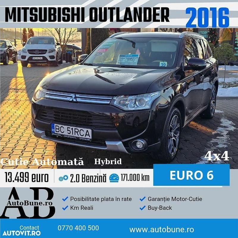 Culoarenegru Second-hand 2016 Mitsubishi Outlander P-HEV Plus SUV | 13.499 EUR (Preț OK) - Imagine 1/4