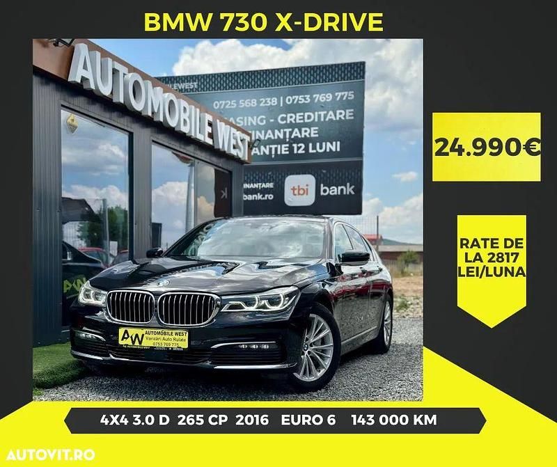 Culoarenegru Utilizat 2016 BMW 730 Comfort Edition Berlinǎ | 24.990 EUR (Super Preț) - Imagine 1/4