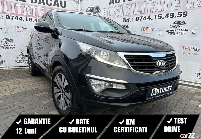 Negru Utilizat 2013 Kia Sportage Spirit SUV | 8.950 EUR (Preț bun) - Imagine 1/4