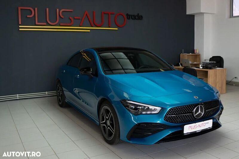 Albastru Utilizat 2023 Mercedes CLA200 Coupe | 43.713 EUR (Scump) - Imagine 1/4