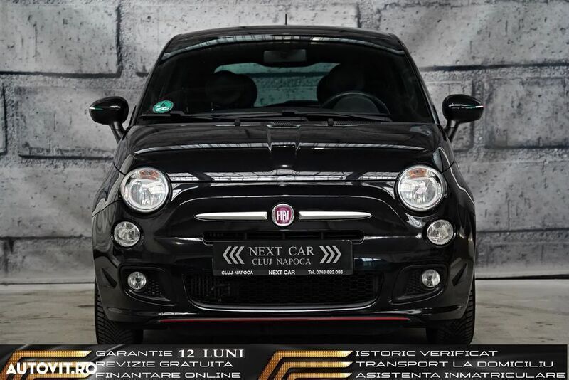 Negru Utilizat 2014 Fiat 500 Lounge Hatchback | 5.949 EUR - Imagine 1/4