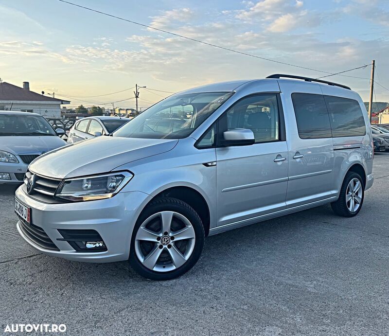 Argint Utilizat 2017 VW Caddy Maxi Comfortline Monovolum | 13.690 EUR - Imagine 1/4