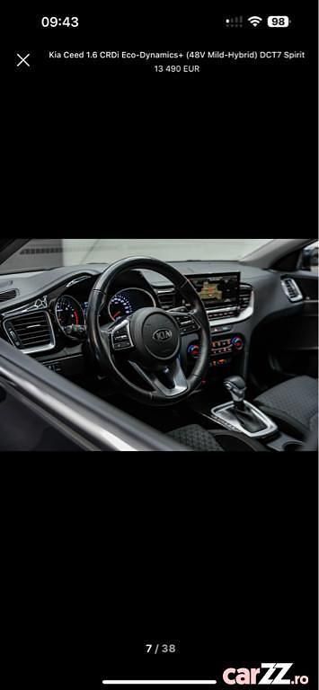 Negru Utilizat 2021 Kia Ceed 4 Break | 13.300 EUR (Preț OK) - Imagine 1/4