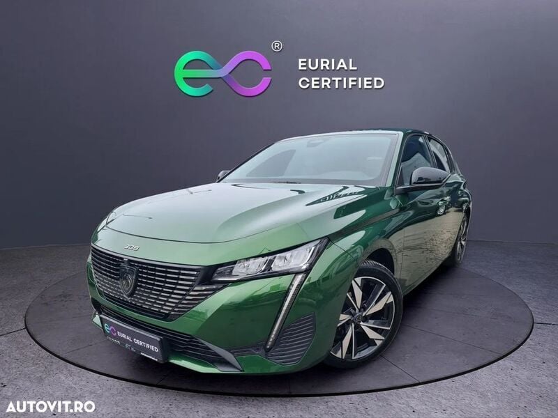 Verde Utilizat 2022 Peugeot 308 Allure Hatchback | 20.032 EUR - Imagine 1/4