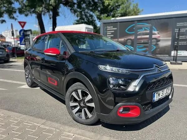 Negru Utilizat 2021 Citroën C3 PureTech Hatchback | 12.300 EUR (Puțin scump) - Imagine 1/4