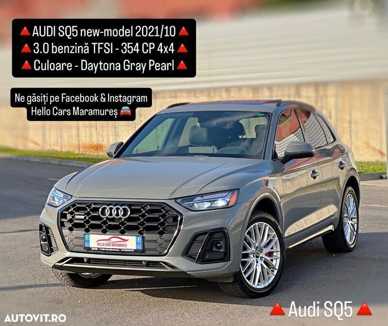 Gri Utilizat 2021 Audi SQ5 S-Line SUV | 39.990 EUR (Puțin scump) - Imagine 1/4