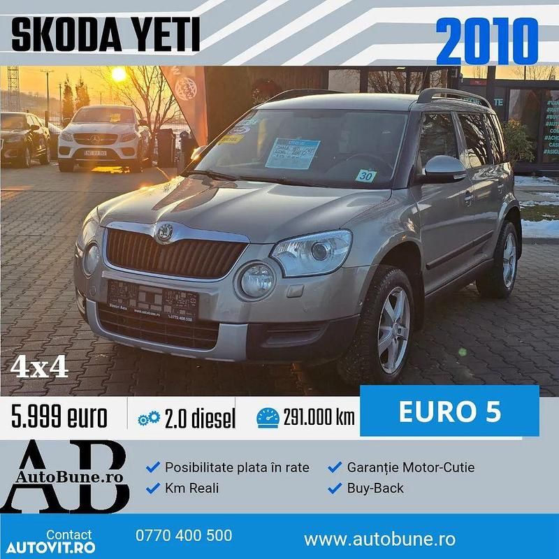 Culoarebej Utilizat 2010 Skoda Yeti Experience SUV | 5.999 EUR (Preț OK) - Imagine 1/4