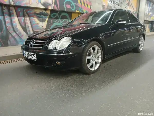 Negru Utilizat 2008 Mercedes CLK220 Coupe | 5.799 EUR - Imagine 1/4