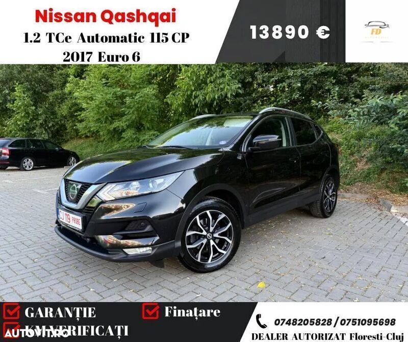 Negru Utilizat 2017 Nissan Qashqai N-Connecta SUV | 13.890 EUR (Scump) - Imagine 1/4