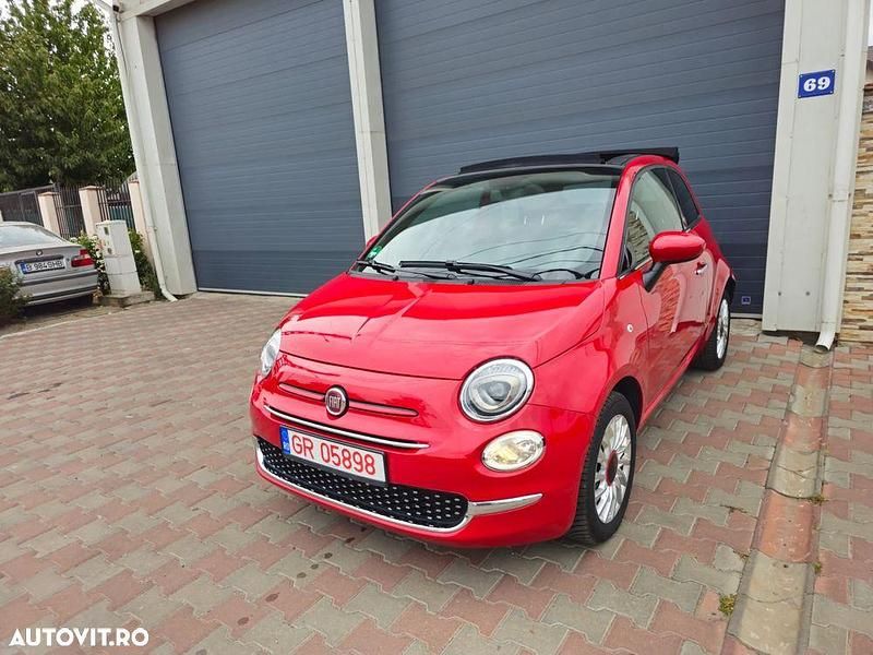 Culoarerosu Utilizat 2022 Fiat 500 Red Cabrio | 11.740 EUR (Preț OK) - Imagine 1/4