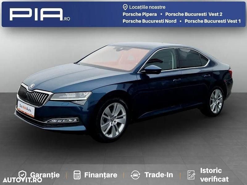 Culoarealbastru Second-hand 2022 Skoda Superb Style Berlinǎ | 23.300 EUR (Super Preț) - Imagine 1/4
